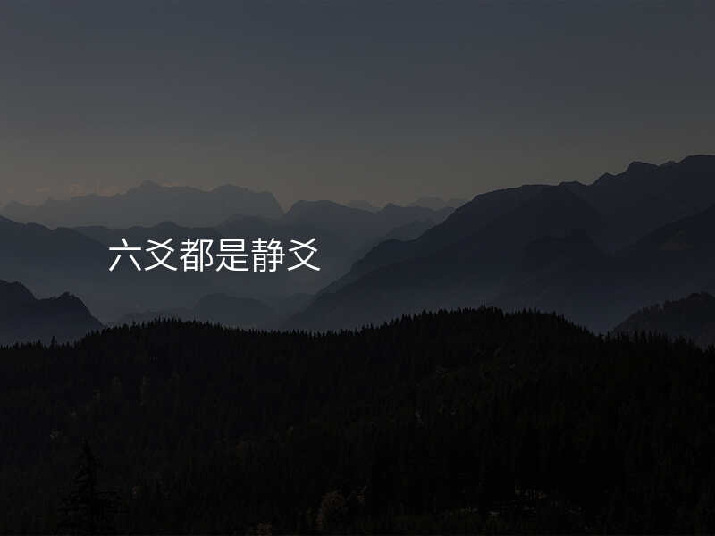 六爻都是静爻