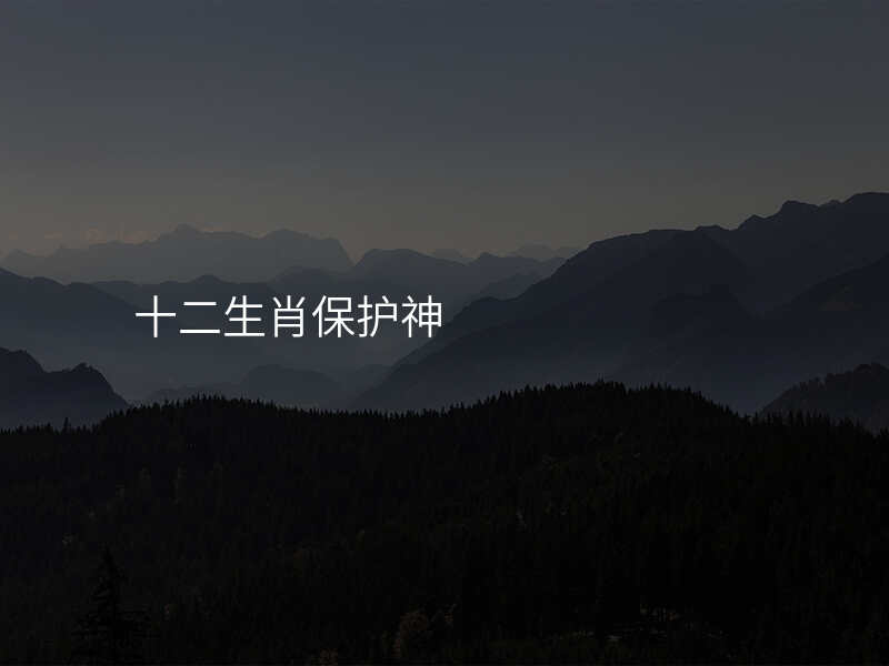 十二生肖保护神