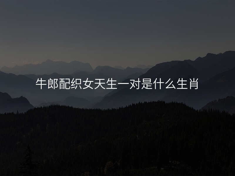 牛郎配织女天生一对是什么生肖