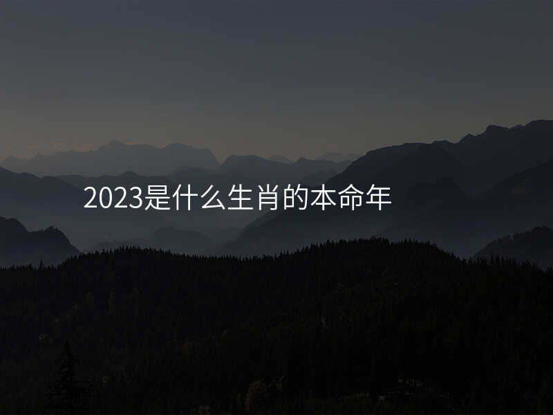 2023是什么生肖的本命年