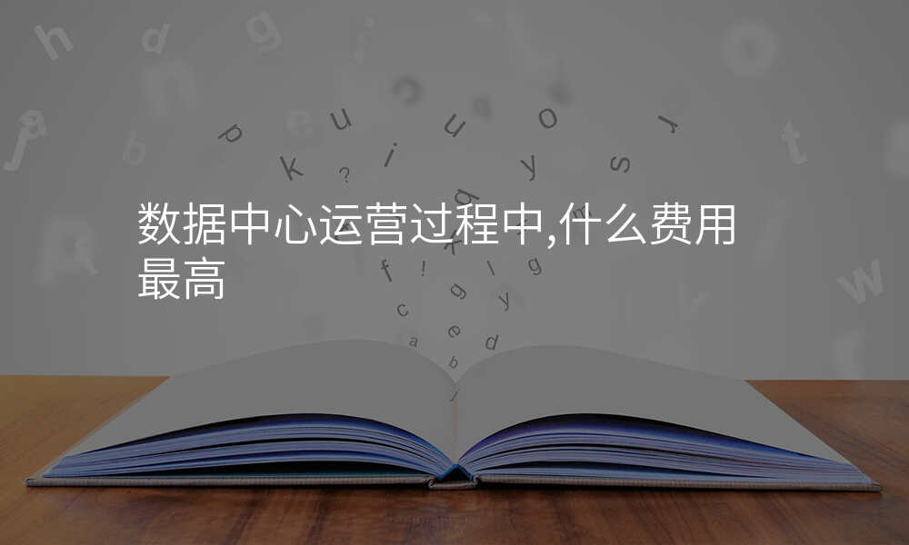 数据中心运营过程中,什么费用最高