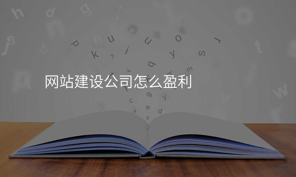 网站建设公司怎么盈利