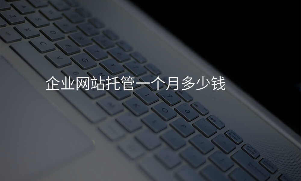 企业网站托管一个月多少钱