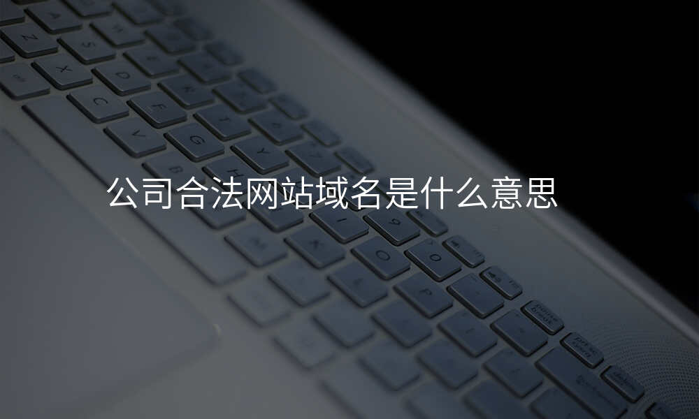 公司合法网站域名是什么意思