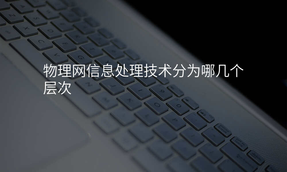 物理网信息处理技术分为哪几个层次