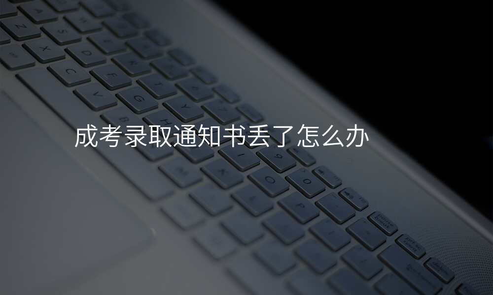 成考录取通知书丢了怎么办