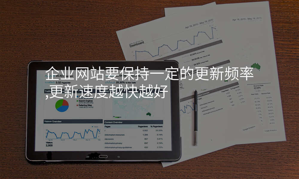 企业网站要保持一定的更新频率,更新速度越快越好