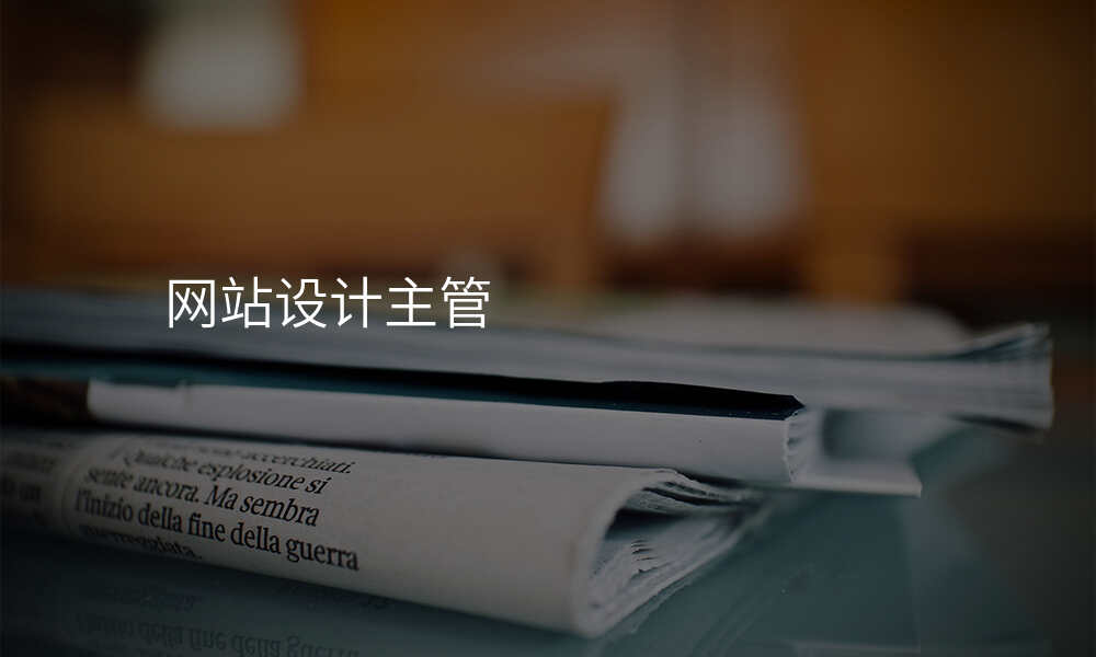网站设计主管
