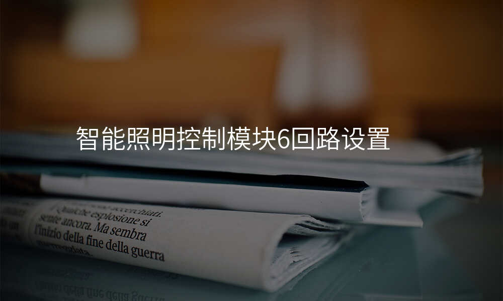 智能照明控制模块6回路设置