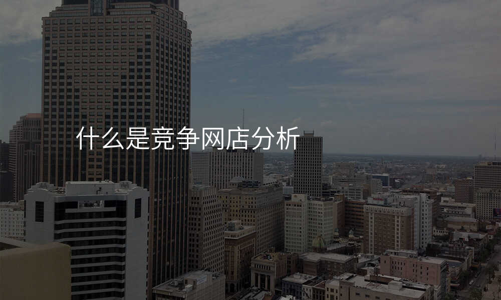 什么是竞争网店分析