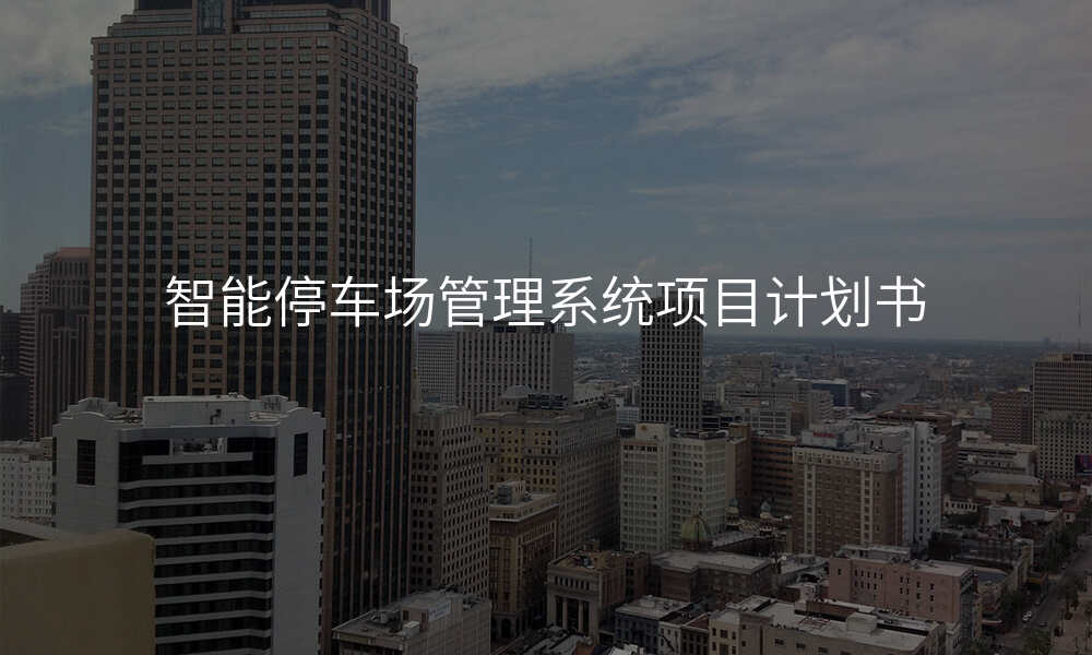 智能停车场管理系统项目计划书