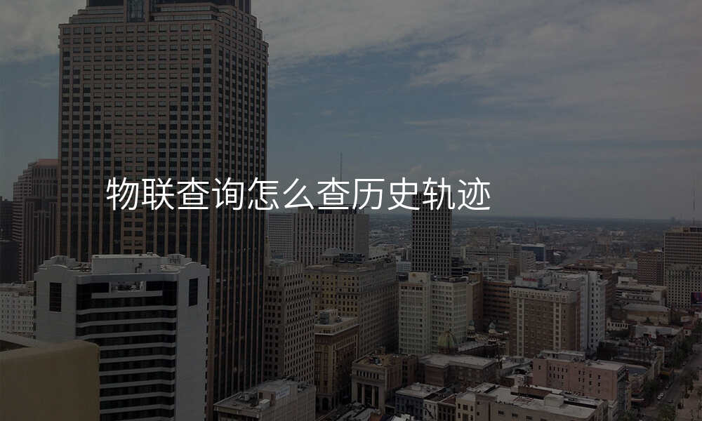 物联查询怎么查历史轨迹