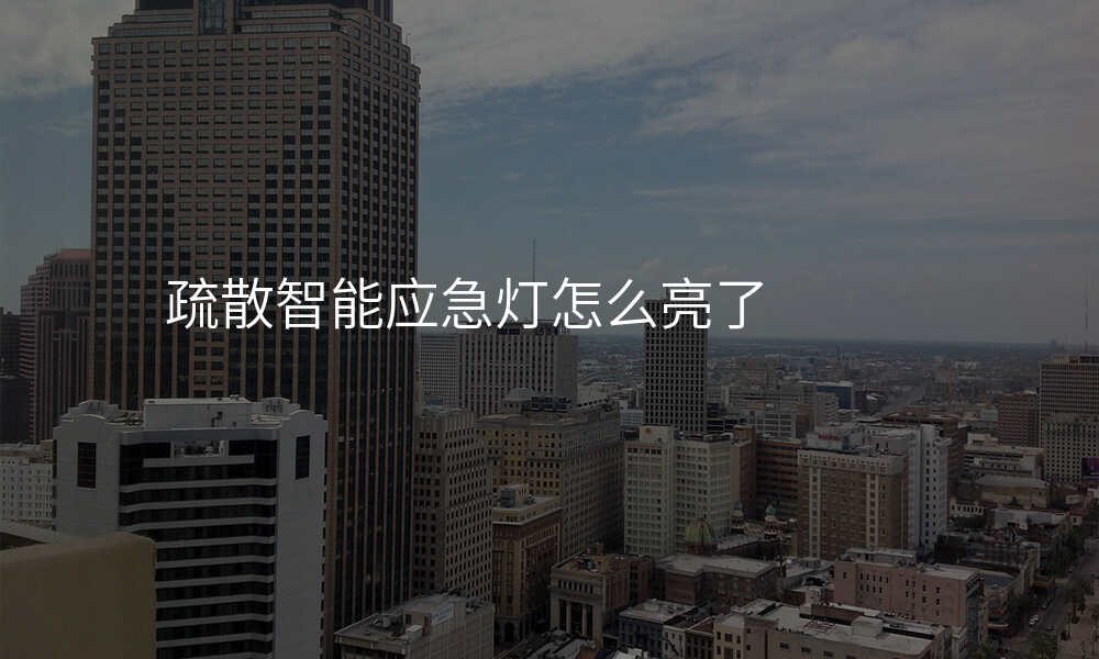 疏散智能应急灯怎么亮了