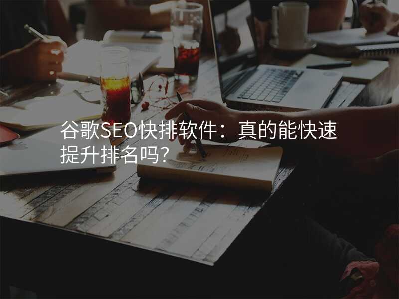 谷歌SEO快排软件:真的能快速提升排名吗?