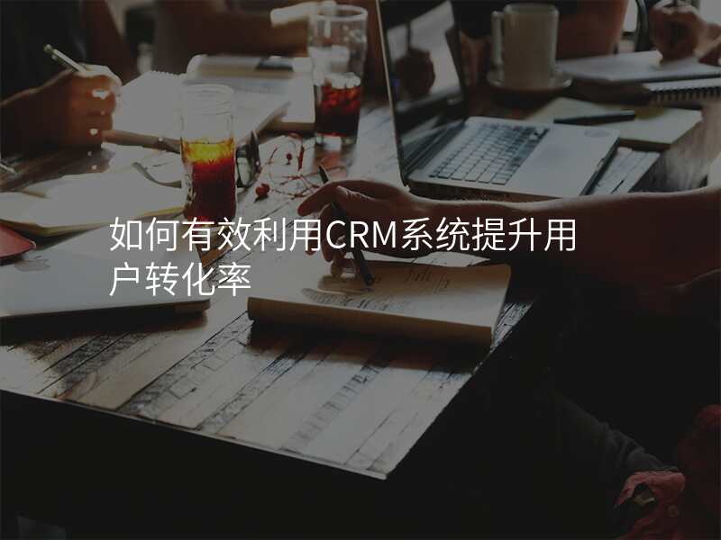 如何有效利用CRM系统提升用户转化率