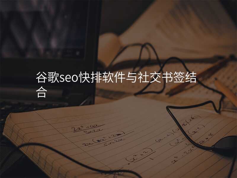 谷歌seo快排软件与社交书签结合