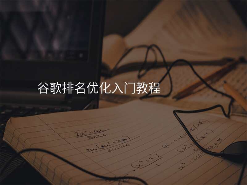 谷歌排名优化入门教程