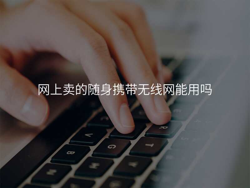 网上卖的随身携带无线网能用吗