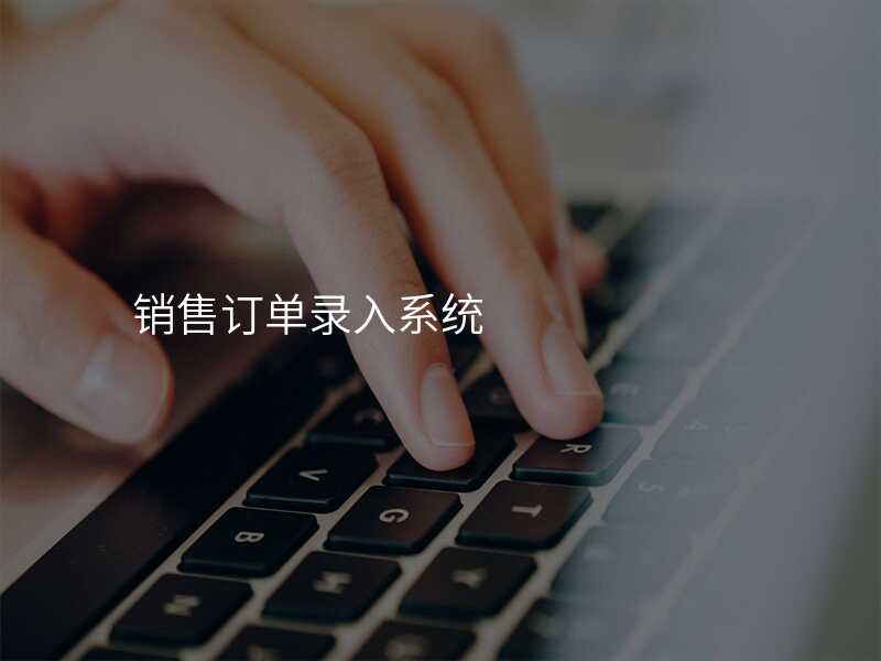 销售订单录入系统