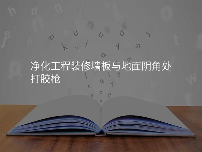 净化工程装修墙板与地面阴角处打胶枪