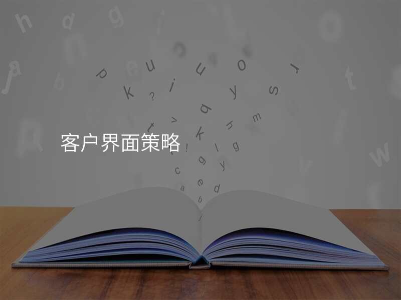 客户界面策略