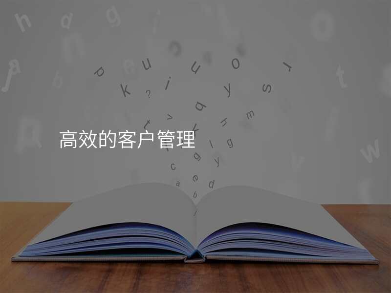 高效的客户管理