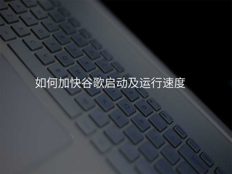 如何加快谷歌启动及运行速度