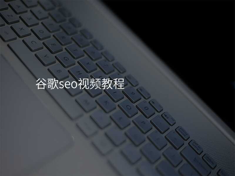 谷歌seo视频教程