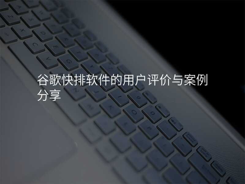 谷歌快排软件的用户评价与案例分享