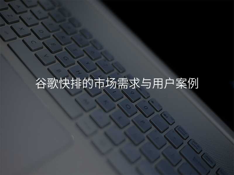 谷歌快排的市场需求与用户案例