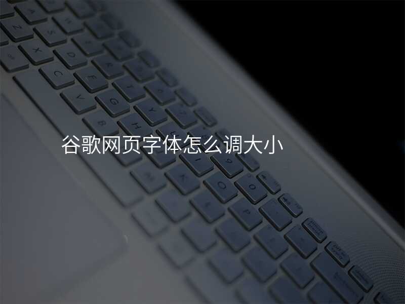 谷歌网页字体怎么调大小