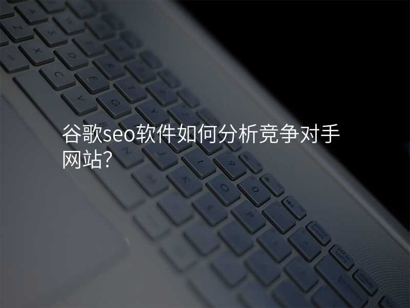 谷歌seo软件如何分析竞争对手网站?