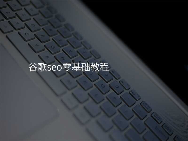 谷歌seo零基础教程