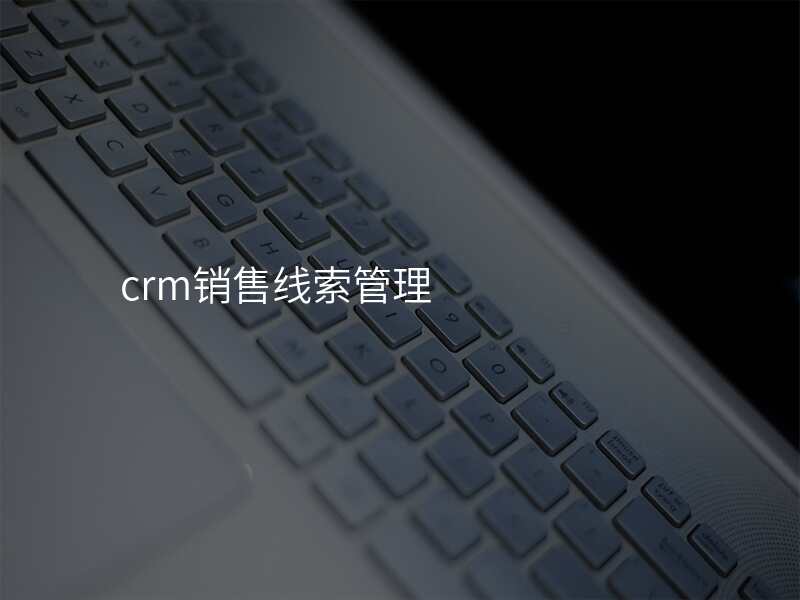 crm销售线索管理
