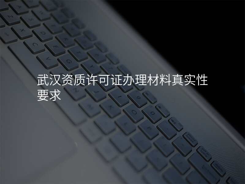 武汉资质许可证办理材料真实性要求