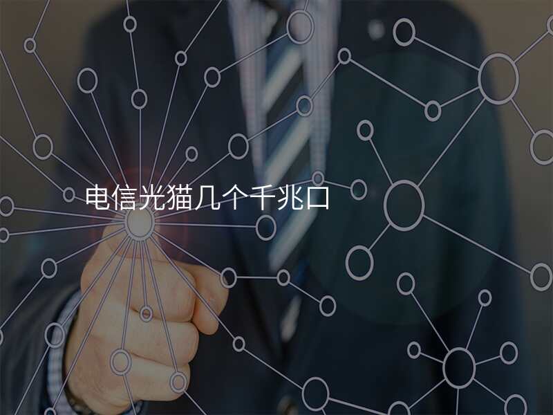 电信光猫几个千兆口
