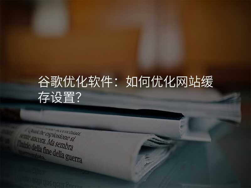 谷歌优化软件:如何优化网站缓存设置?