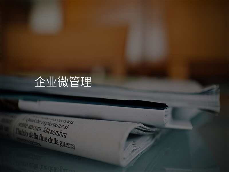 企业微管理