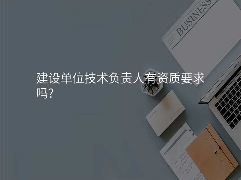 建设单位技术负责人有资质要求吗?
