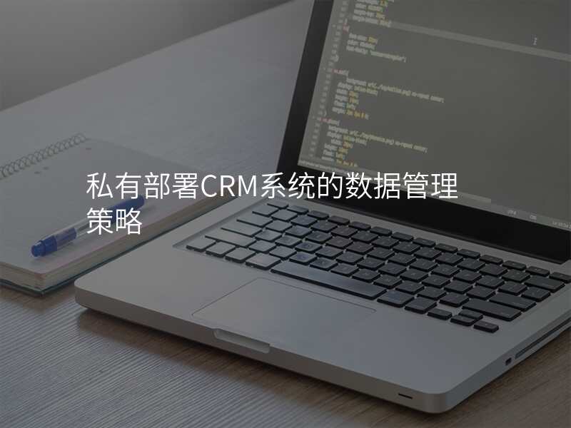 私有部署CRM系统的数据管理策略