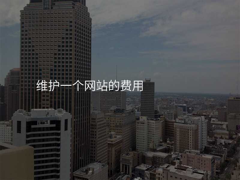 维护一个网站的费用