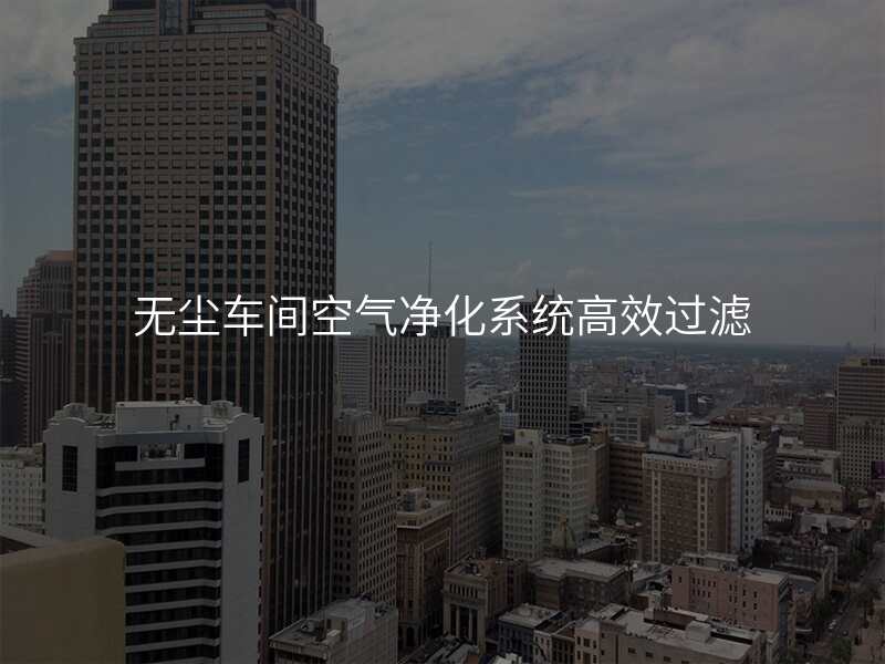 无尘车间空气净化系统高效过滤
