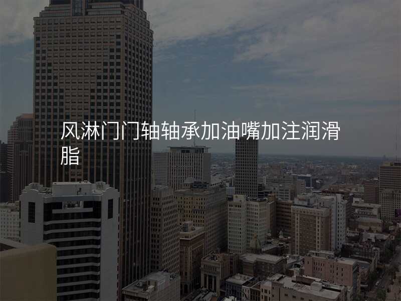 风淋门门轴轴承加油嘴加注润滑脂