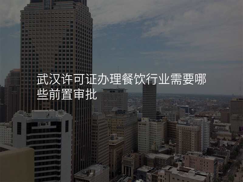 武汉许可证办理餐饮行业需要哪些前置审批