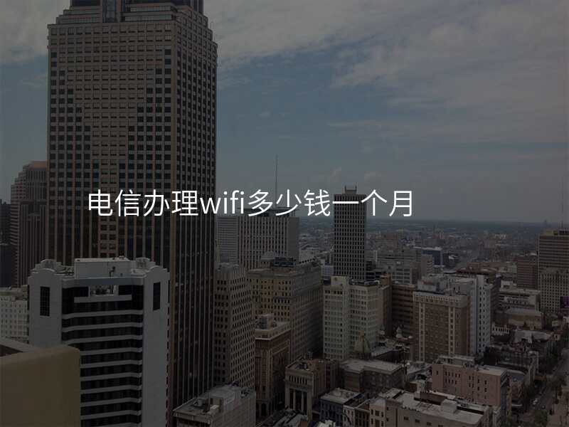 电信办理wifi多少钱一个月