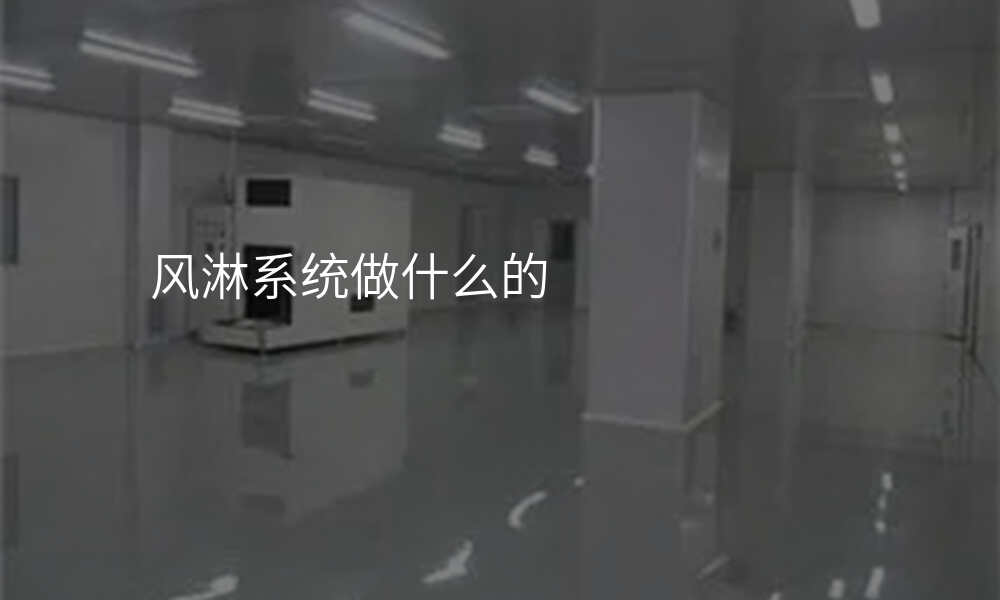风淋系统做什么的