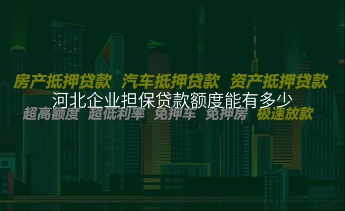 河北企业担保贷款额度能有多少