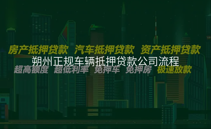 朔州正规车辆抵押贷款公司流程