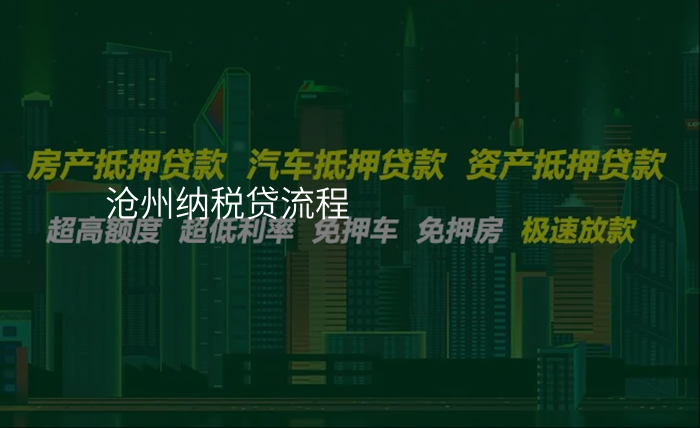 沧州纳税贷流程