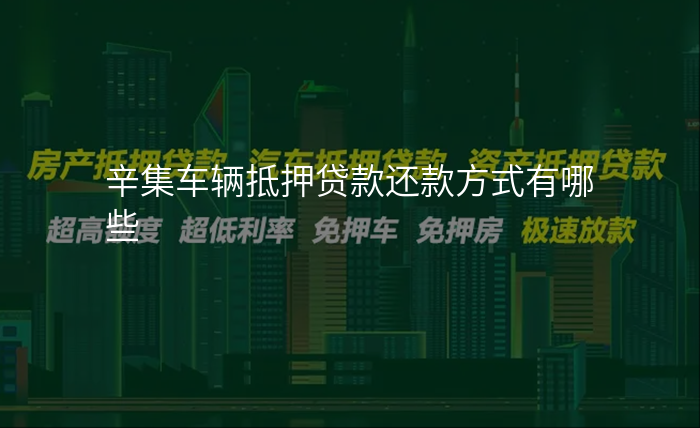 辛集车辆抵押贷款还款方式有哪些